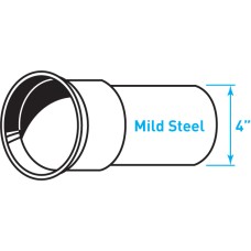 Truck Exhaust 20º Expanded Lipped Flange, Mild Steel - 4" Diameter